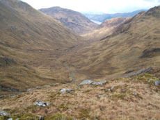 Meallan Odhar, le col, Allt a Choire Chaoil, Loch Duich